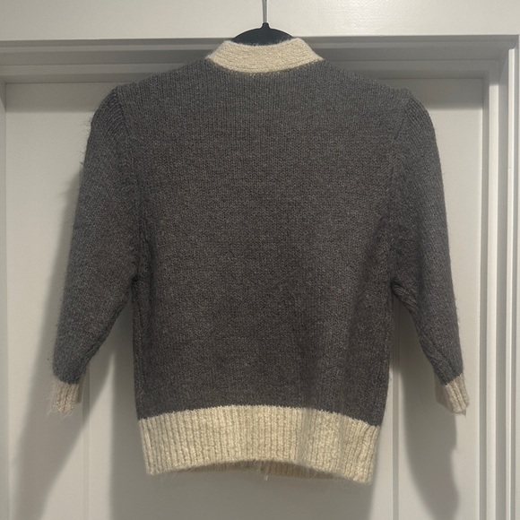 Zara Women's Cardigan in Gray and Cream - Picture 5 of 5